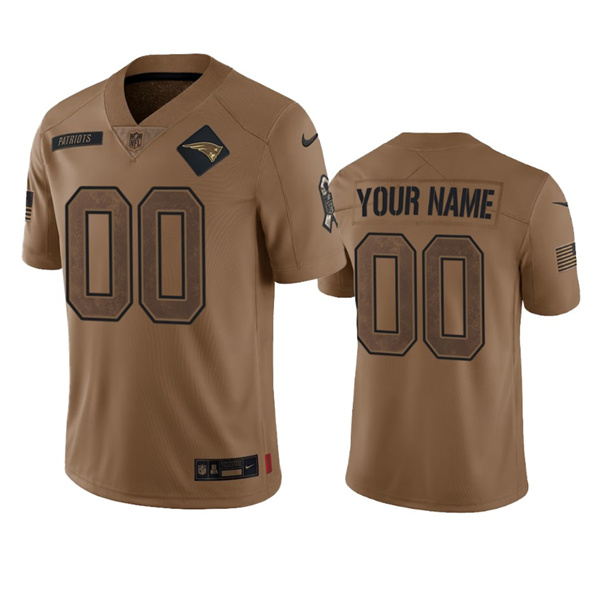 Men's New England Patriots Active Player Custom 2023 Brown Salute To Setvice Limited Football Stitched Jersey,We sell and wholesale Men's New England Patriots Active Player Custom 2023 Brown Salute To Setvice Limited Football Stitched Jersey on line form chian!